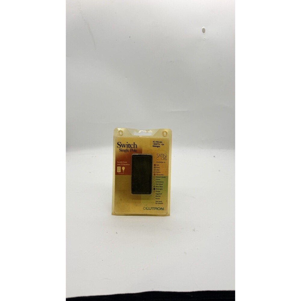 Lutron SC-1PSH-MN Satin Colors Single Pole Switch Midnight 15A 120/277V NEW